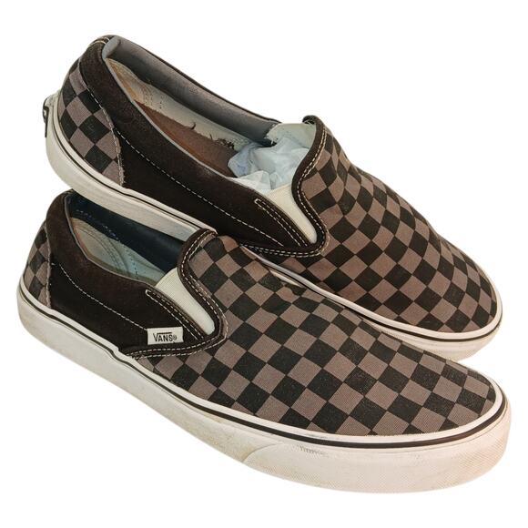 Vans Off The Wall SK8 Mens Black & Gray Checkered Slip-On Sneakers- Size: 11 1/2 - Picture 2 of 7